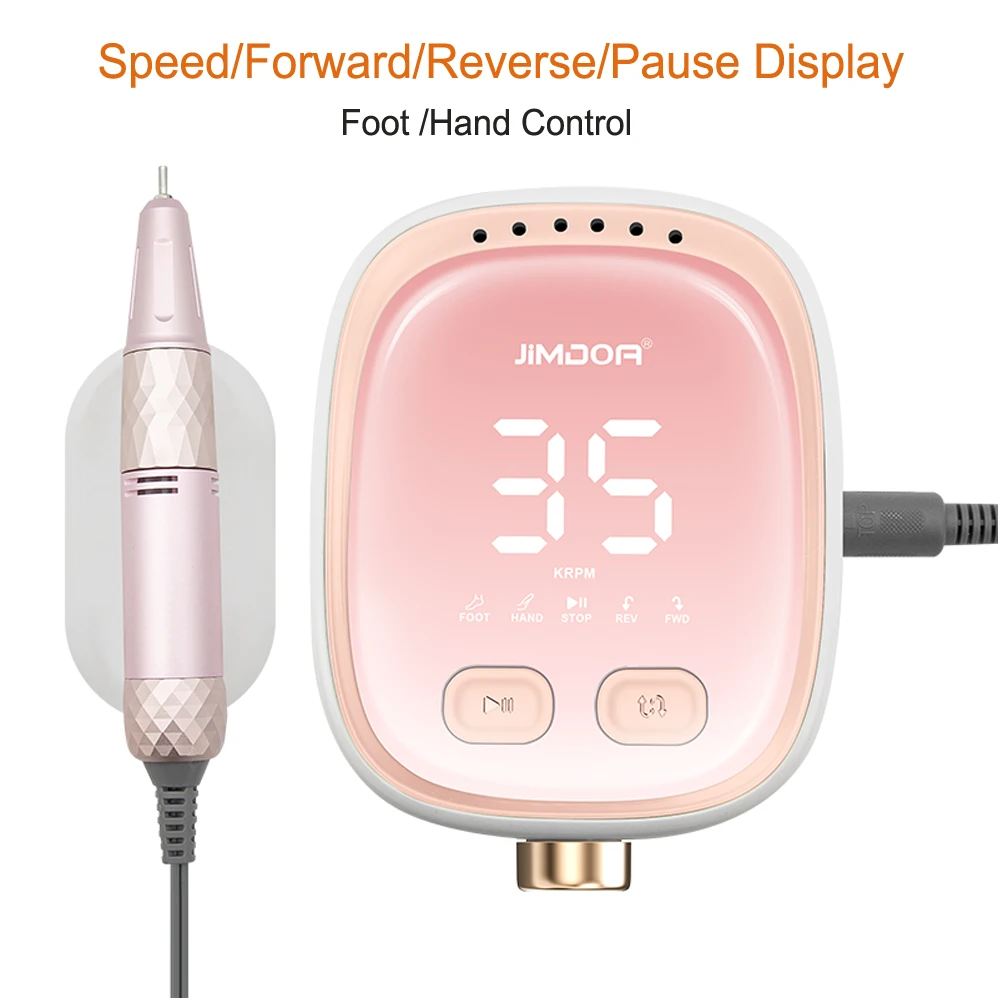 35000 دورة في الدقيقة مسمار آلة الحفر قبضة معدنية مبرد أظافر كهربائي للتقليم الاكريليك هلام مسمار المهنية مسمار الحفر أقل الضوضاء #5