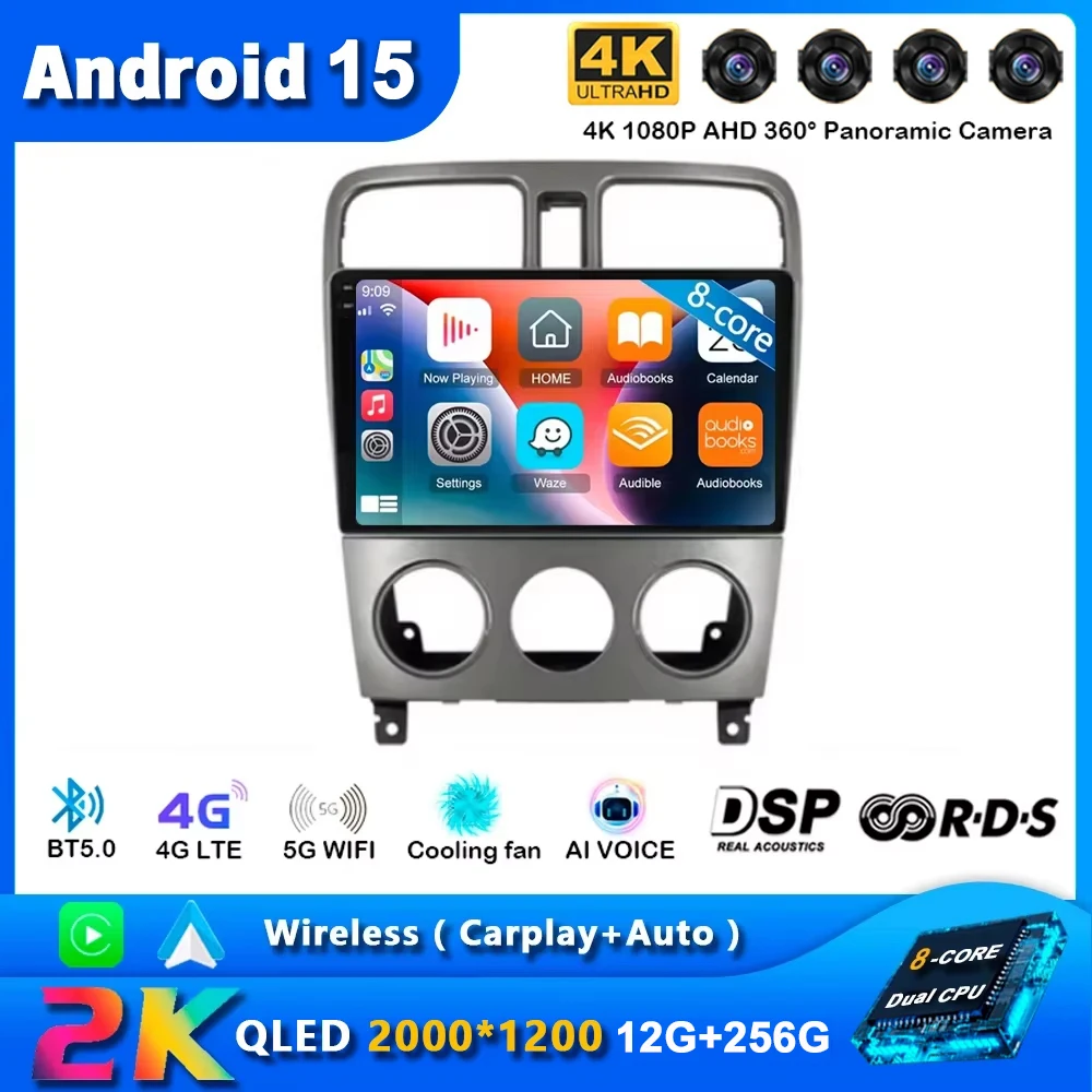 

Автомобильное радио Android 15 Carplay для Subaru Forester SG 2004-2008 навигация GPS мультимедийный плеер 5GWiFi + 4G стерео 2 DIN BT Auto