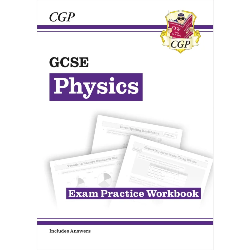 

Рабочая тетрадь GCSE для занятий физическим экзаменом включает в себя книги для ответов CGP. Публикации группы координации 9781782945277. Книга