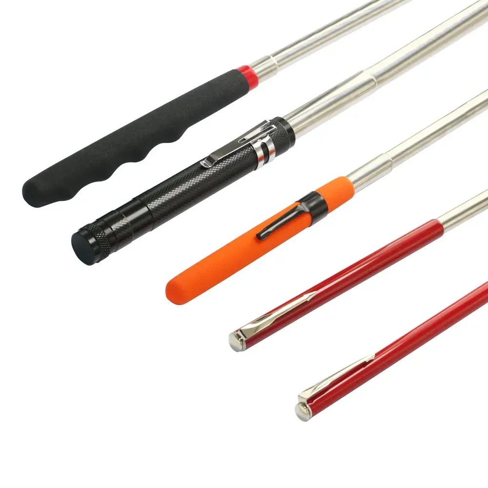 Telescopic Magnetic Pen with Light Mini Portable Magnet Pick Up Tool Extendable Pickup Rod Stick for Picking Up Screws Nut Bolt