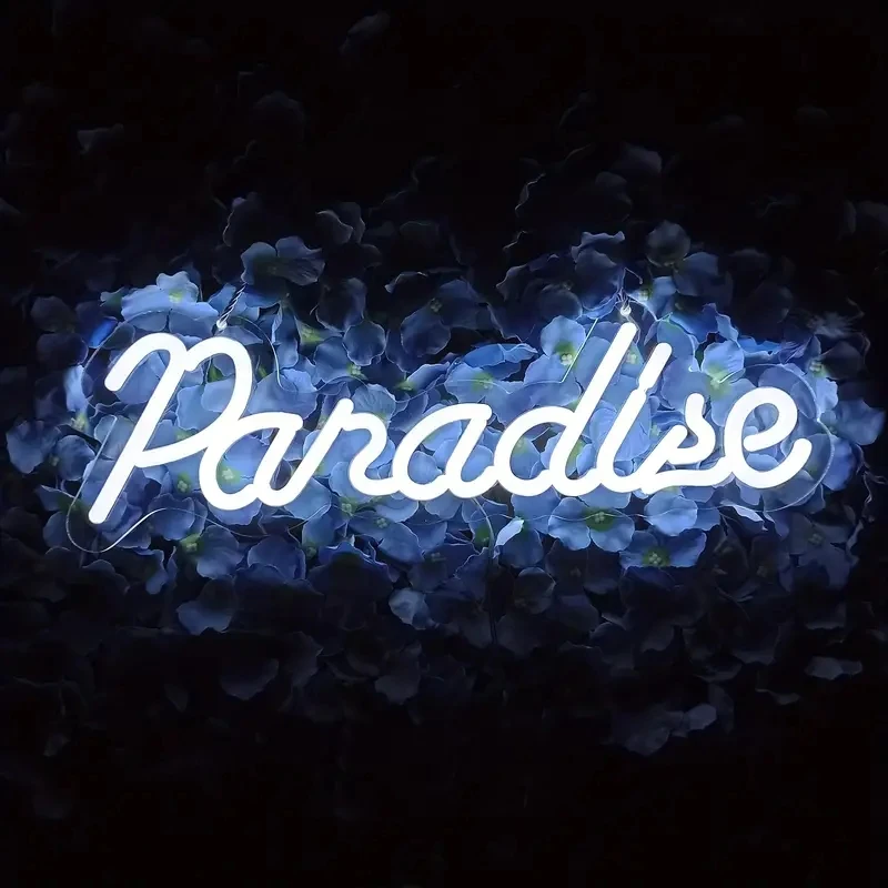 

Paradise Neon Sign With Dimmable Switch All Holiday Party and Home Party BAR room cave LED Wall Decoration Paradise neon light