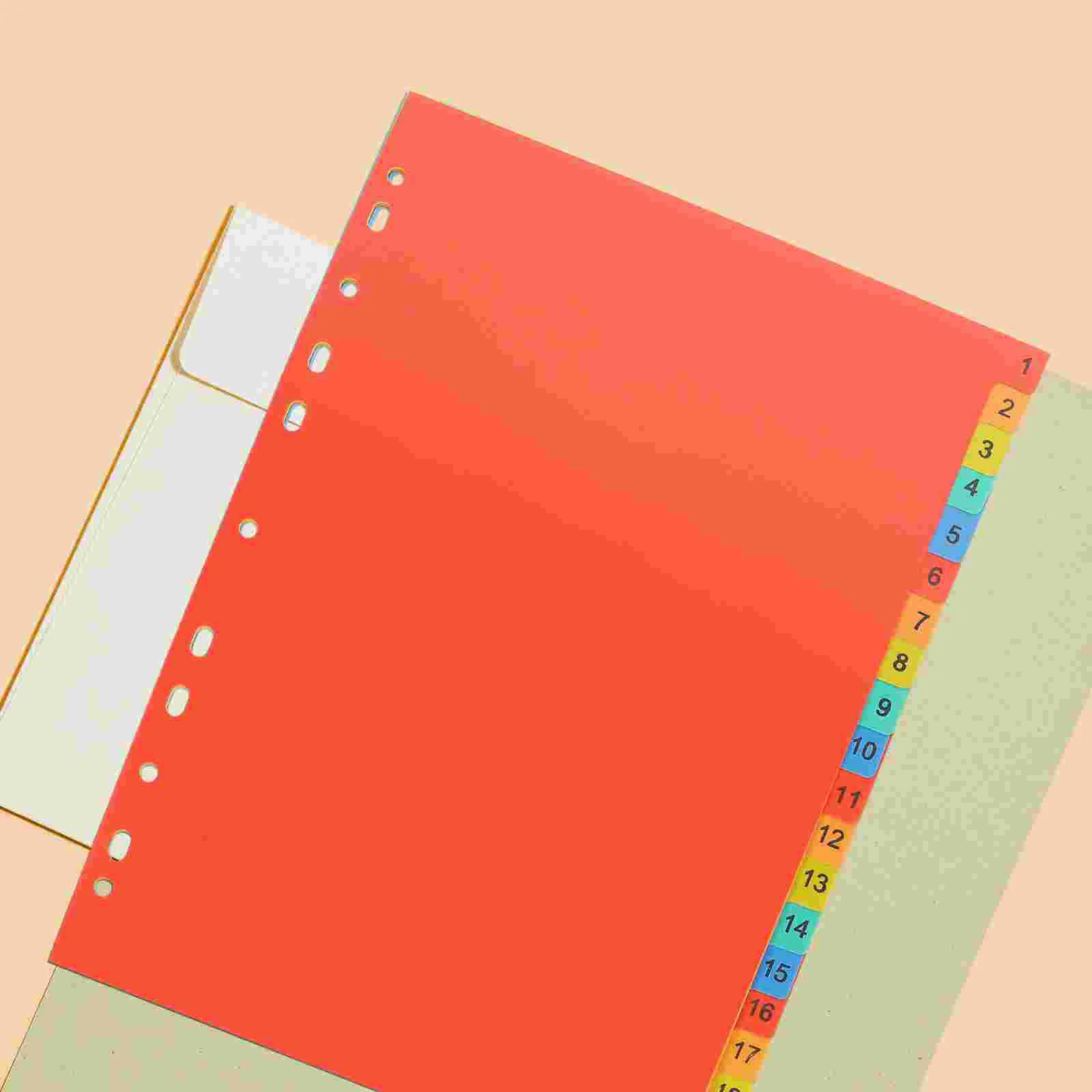 31 Sheets Note Book Binder Dividers with Pockets College Rule Paper Notebooks Dividing Line