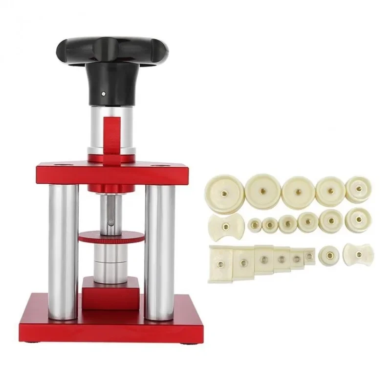 Screw Type Crystal Bezel Watch Back Case Cover Press Tool with 20 Dies Pressing Repair Watch Press Tool Watch Case Press