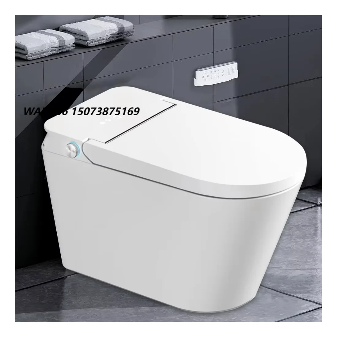 Modern White Luxury Auto Close Lid Smart Bidet Toilet Four Flushing Methods Remote Control Seat Heating-Four Kinds Flushing