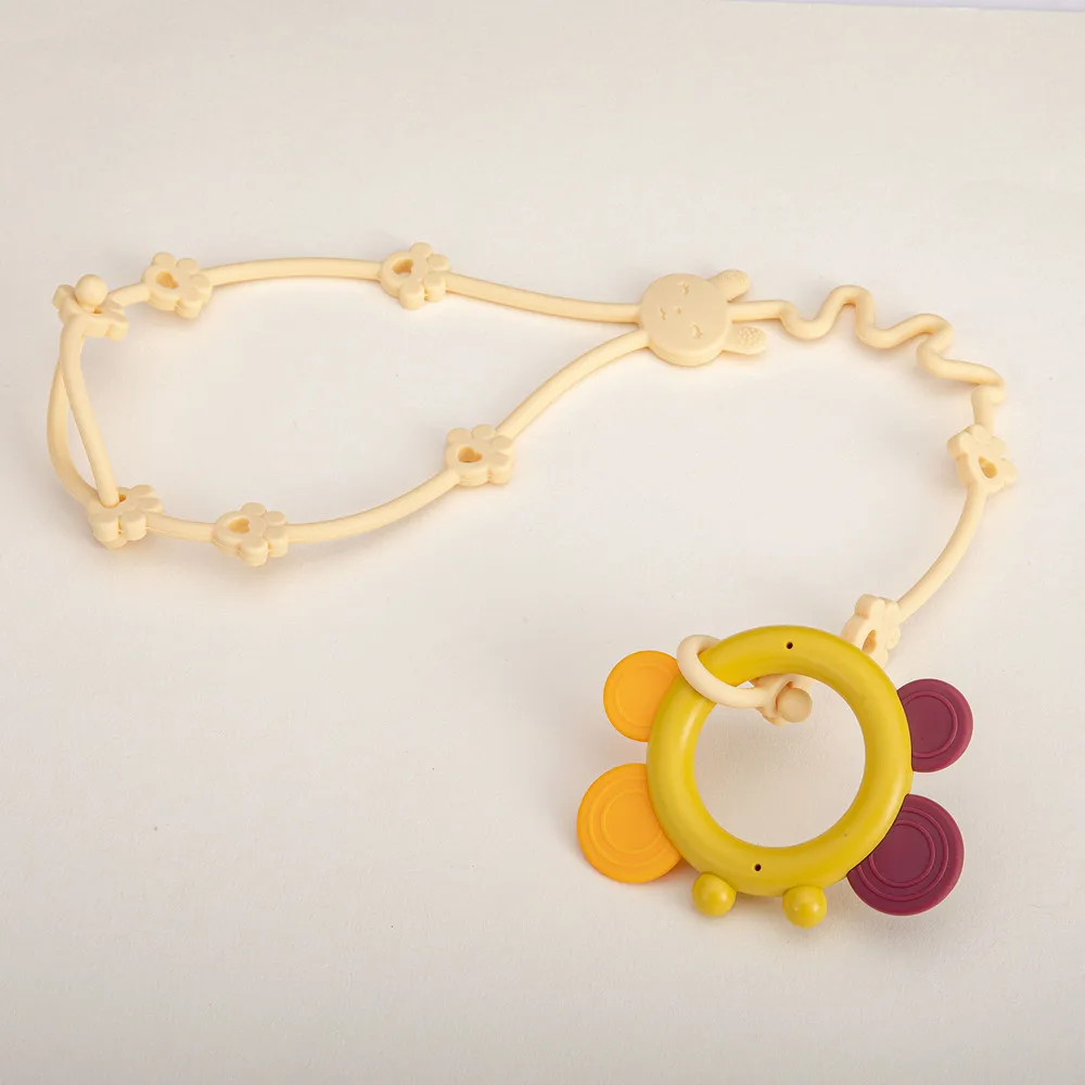 Adjustable Silicone Teething Chain for Babies - Pacifier Clips, Dummy Clip, Nipple Holder, and Stroller Accessory