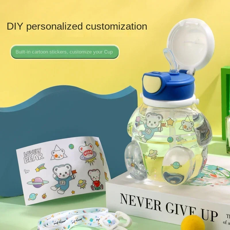 700ml Kids Water Sippy Cup Planet Cup Cartoon Leakproof Water Bottles Outdoor Portable Drink Bottle Children's Lovely kawaii Cup