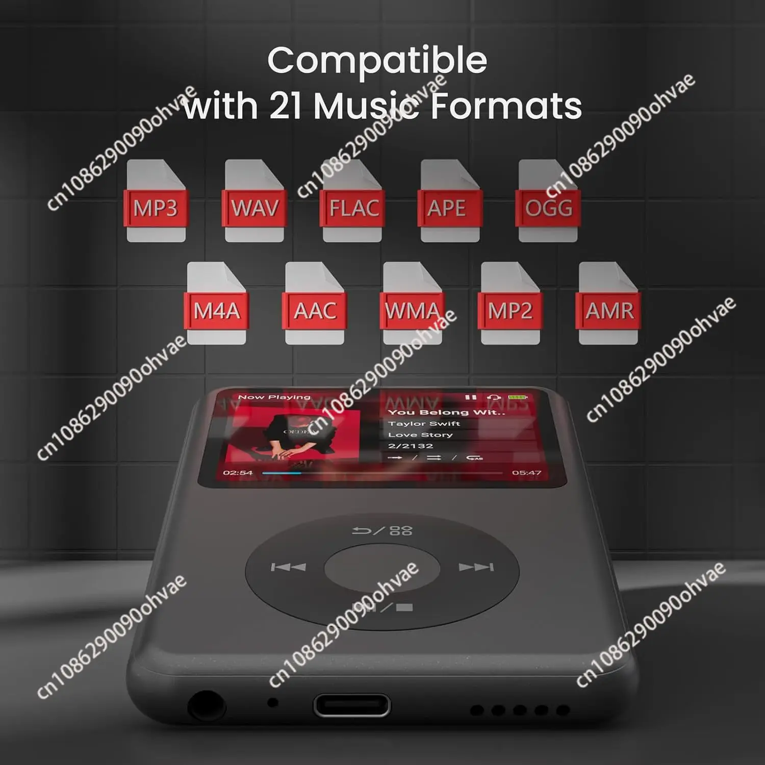 【2026】مشغل موسيقى Mp3 صغير مع BT&WiFi، فيديو، قارئ الكتب الإلكترونية، راديو Fm، مكبرات صوت محمولة، WAV Walkman بدون فقدان #6