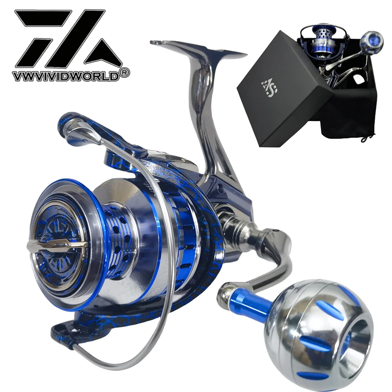 VWVIVIDWORLD, w całości z metalu, kołowrotek do połowów słonowodnych, maksymalny przeciągnij 21 kg, kołowrotek, metalowy korpus, kołowrotek