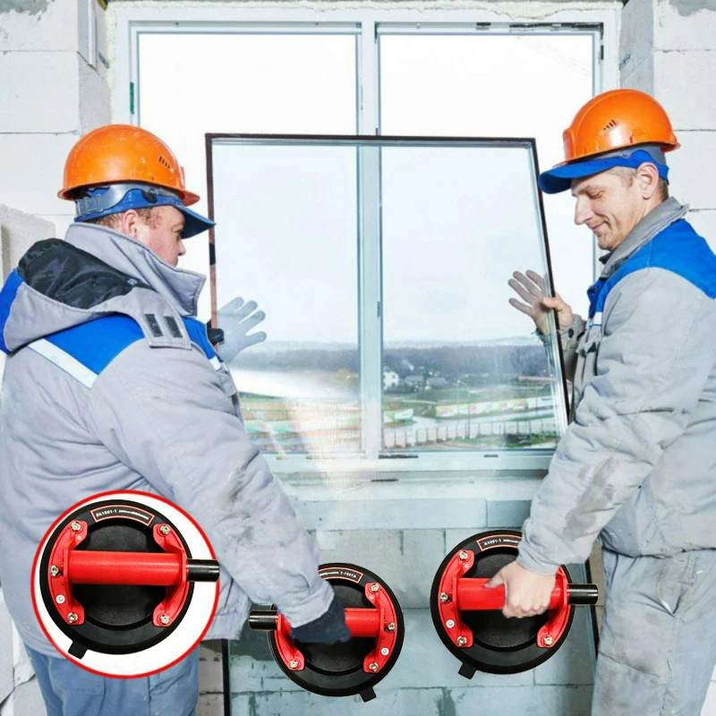 2 PCS 8 inch Vacuum Suction Cup 200 ~ 250kg Bearing Capacity Heavy Duty Lifter suction cup for Granite Tile Glass Manual Lifting