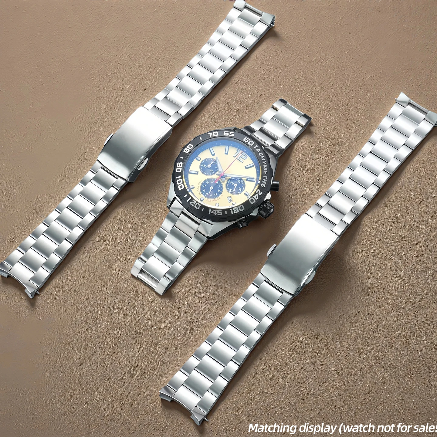 New Curved end stainless steel Curved watchband For TAG HEUER 43mm Formula 1 Strap waz2011 caz101al Men Metal watch chain 21.5mm