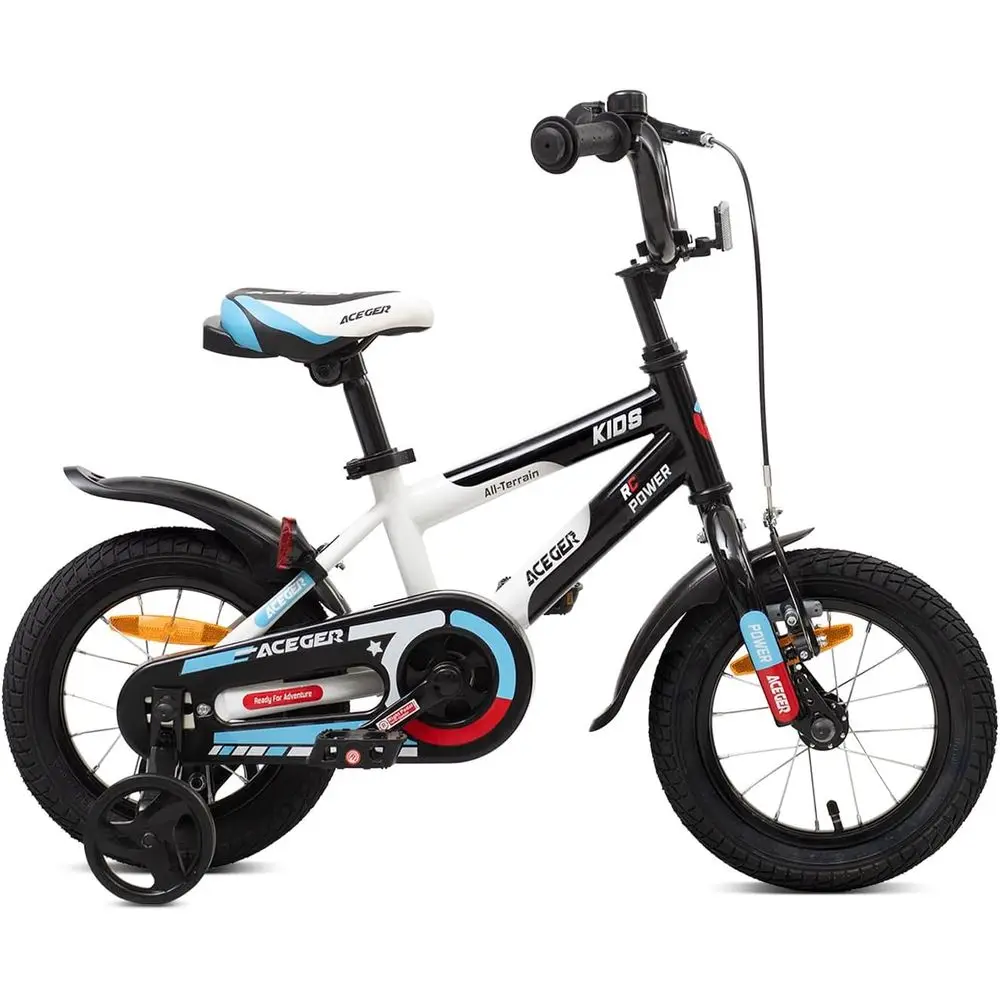 Vélo unisexe pour enfants, 12-18 pouces pour 3 à 13 ans, avec roues d'entraînement et béquille