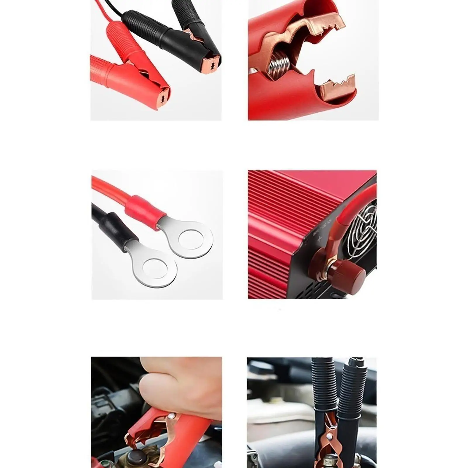 Quick Release Adapter Automotive Booster Cables 12V Heavy Duty Copper Jumper Car Battery Wire for Truck SUV