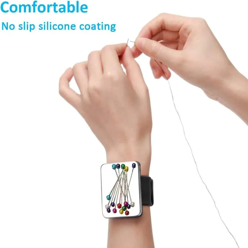 Magnetic Wrist Sewing Pincushion Magnetic Pin Cushion for Sewing Magnetic Pin Holder for Sewing Magnetic Silicone Wrist