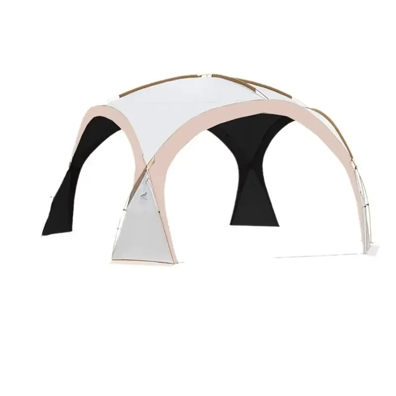 Tente dôme en vinyle noir Explorer, équipement de camping imperméable pour la nuit, ensemble complet, abri pare-soleil