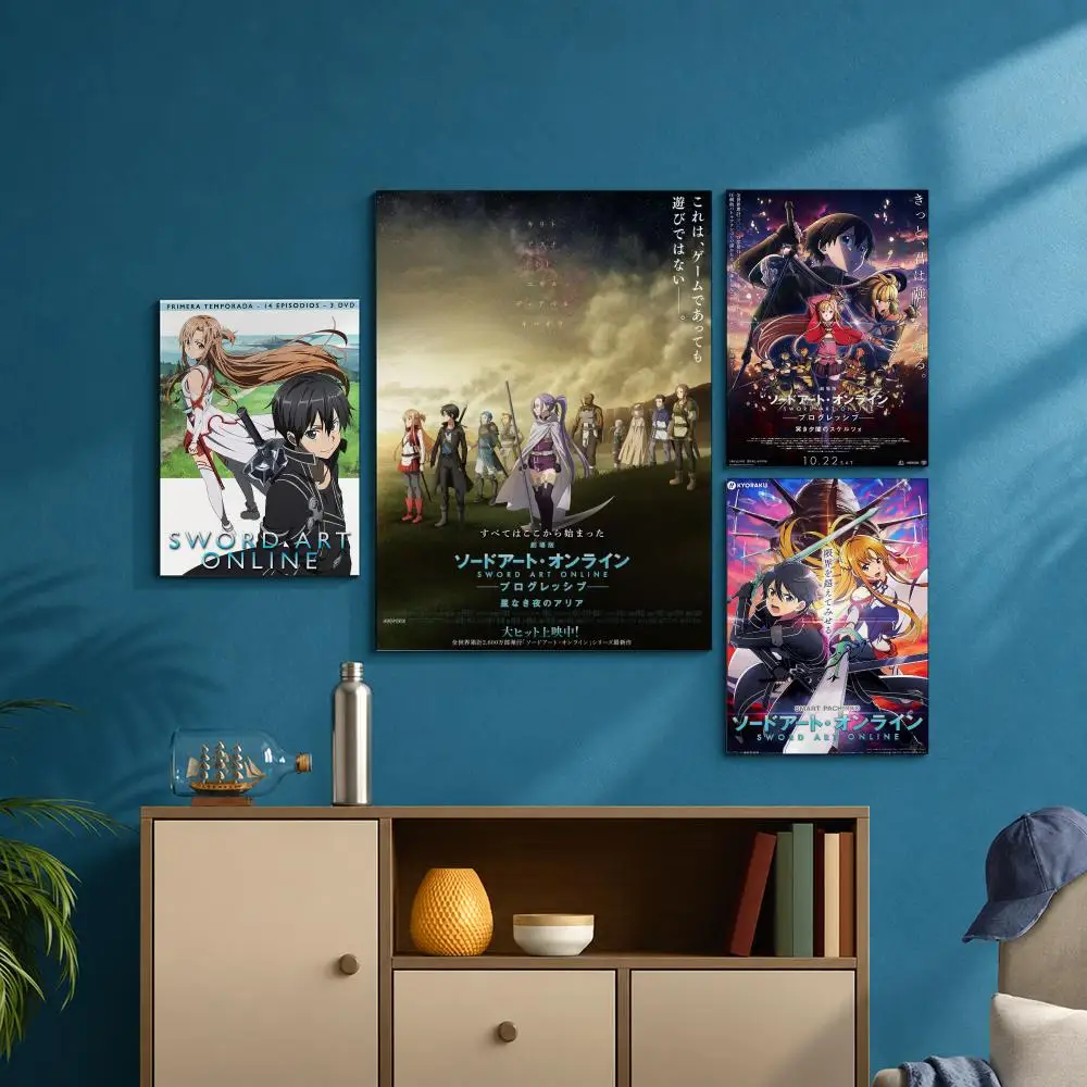 Super Anime S-Sword Art OnlineS Painting Calligraphy Poster Canvas Painting Print Art Coffee House Bar Room Decor