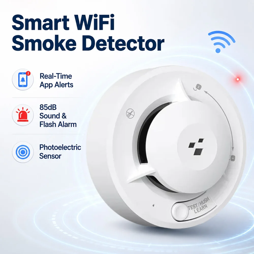 tuya-wifi-スマート煙探知機-光電センサー-火災警報器-85db-単三電池付き-tuya-アプリと互換性あり-ホームセキュリティ用