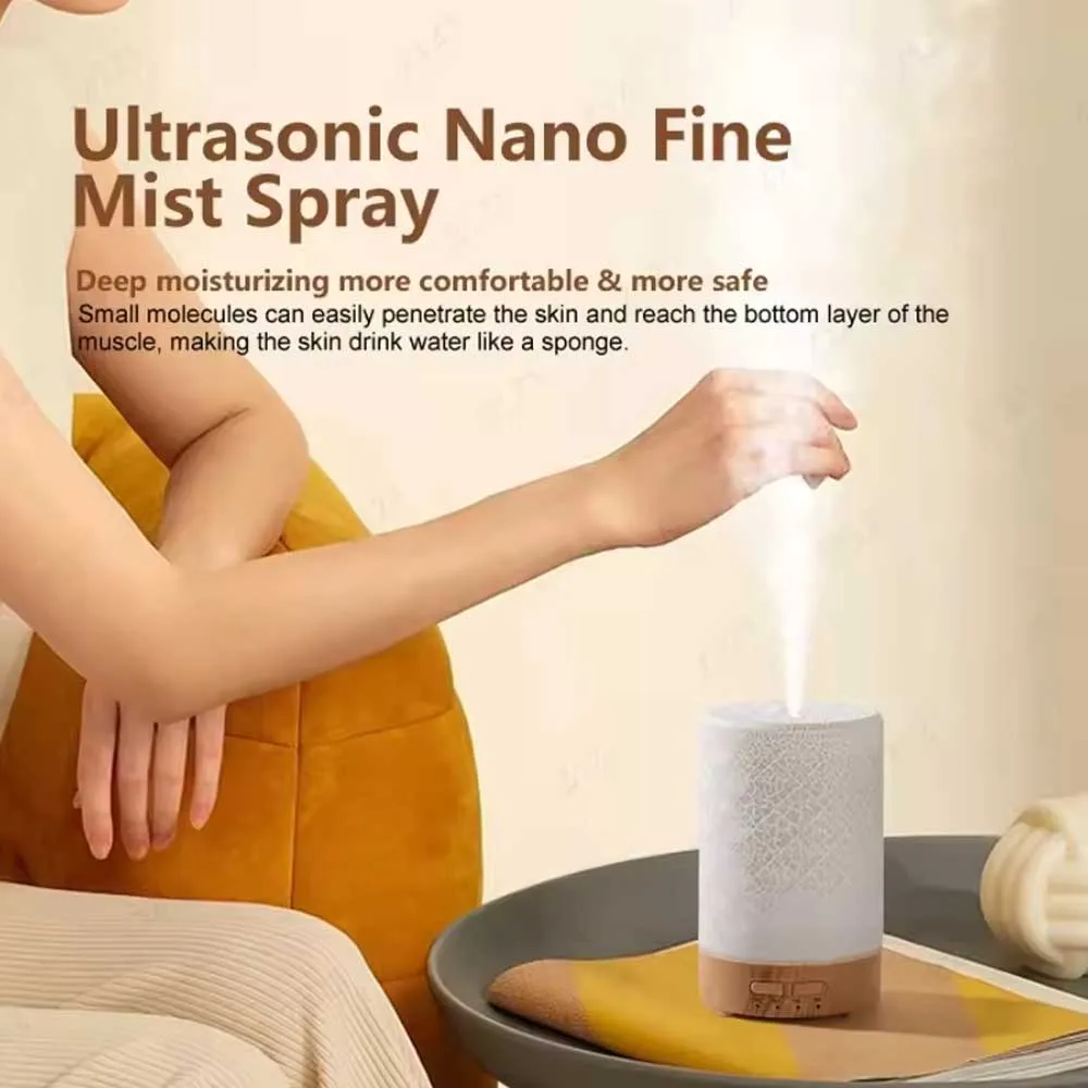 Diamond-Patterned LED Ultrasonic Aromatherapy Diffuser, 150 mL Quiet Humidifier, Ideal for Home, Bedroom