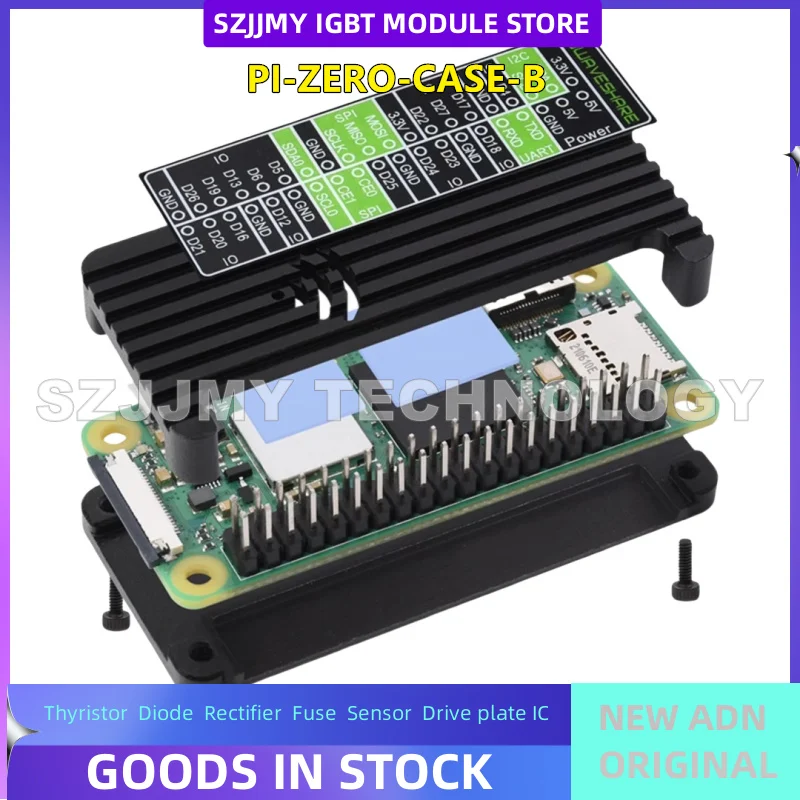 Raspberry Pi Zero/2 WH aluminum alloy protective shell, dustproof, beautiful and durable  NEW ORIGINAL IN STOCK