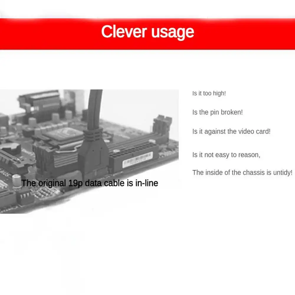 Connettori della scheda madre 1 adattatore Neat Routing segnale ad alta velocità supporto per trasmissione senza perdita adattatori per trasmissione dati