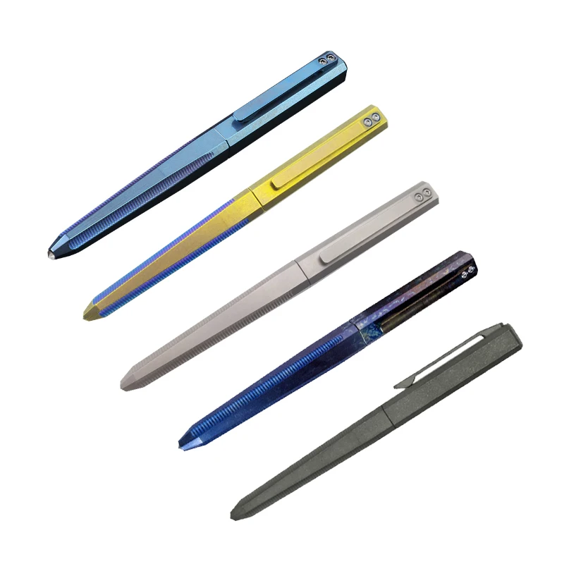 سبائك التيتانيوم Tc4 القلم التكتيكي، التخييم في الهواء الطلق الدفاع عن النفس، كسر نافذة الهروب أداة، قلم توقيع الأعمال Edc، A1096 #2