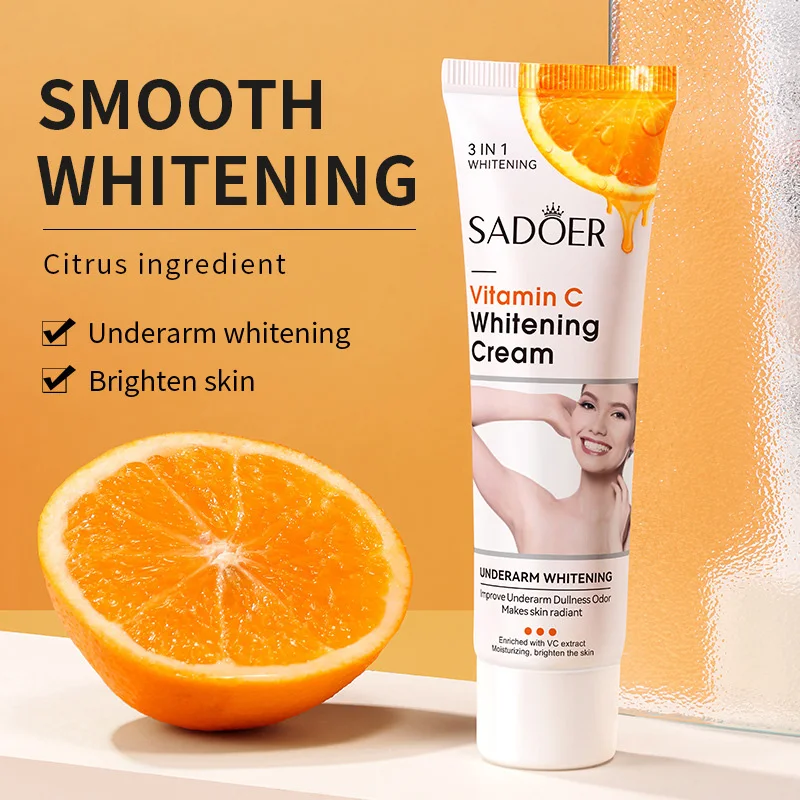 Vitamin C Underarm Whitening Cream Brightening Tender Skin Improve Dryness Dullness Moisturizing Nourishing Body Cream