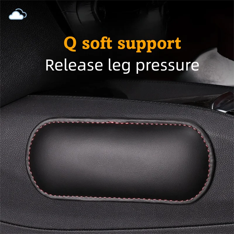 Comfortable Suede Car Pillow Car Knee Pad Auto Cushion Elastic Memory Foam Leg Pad Headrest In The Car Interior Accessories