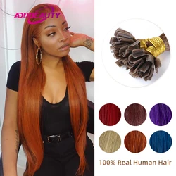 Straight Utip Hair Extension Addbeauty Brazilian Human Fusion Hair 40g Nail Tip Human Hair Extension Natural Keratin Capsule 613