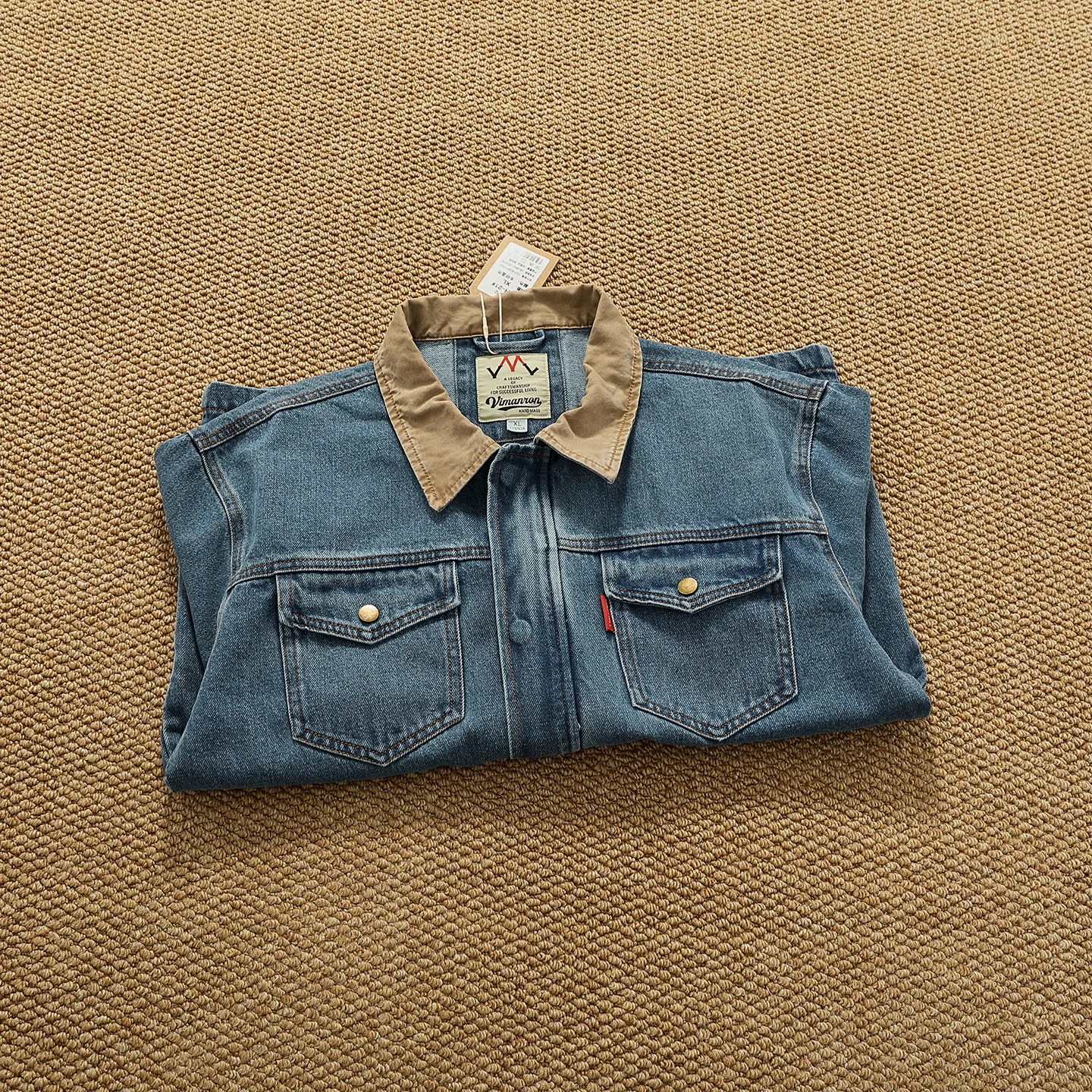 

Waed Denim Jaet Men's American Casual Basic Sle Vintage Workwear Coat Collar Stand Cotton 00% Faion Urban Spring Autumn