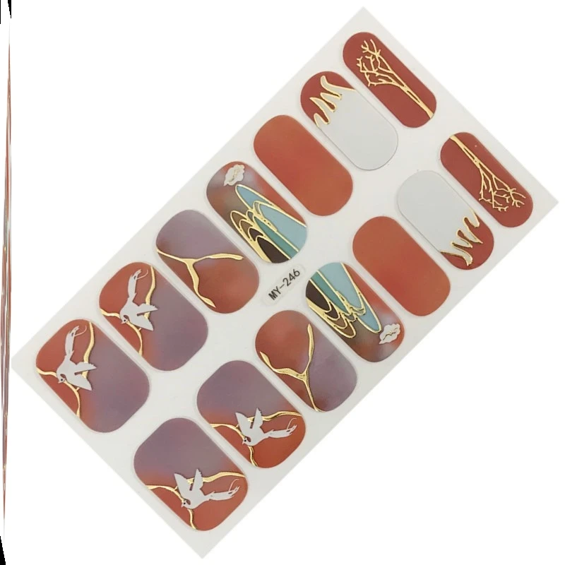 French style 5 d nail stickers remove stereo waterproof products of persistent nail polish film web celebrity