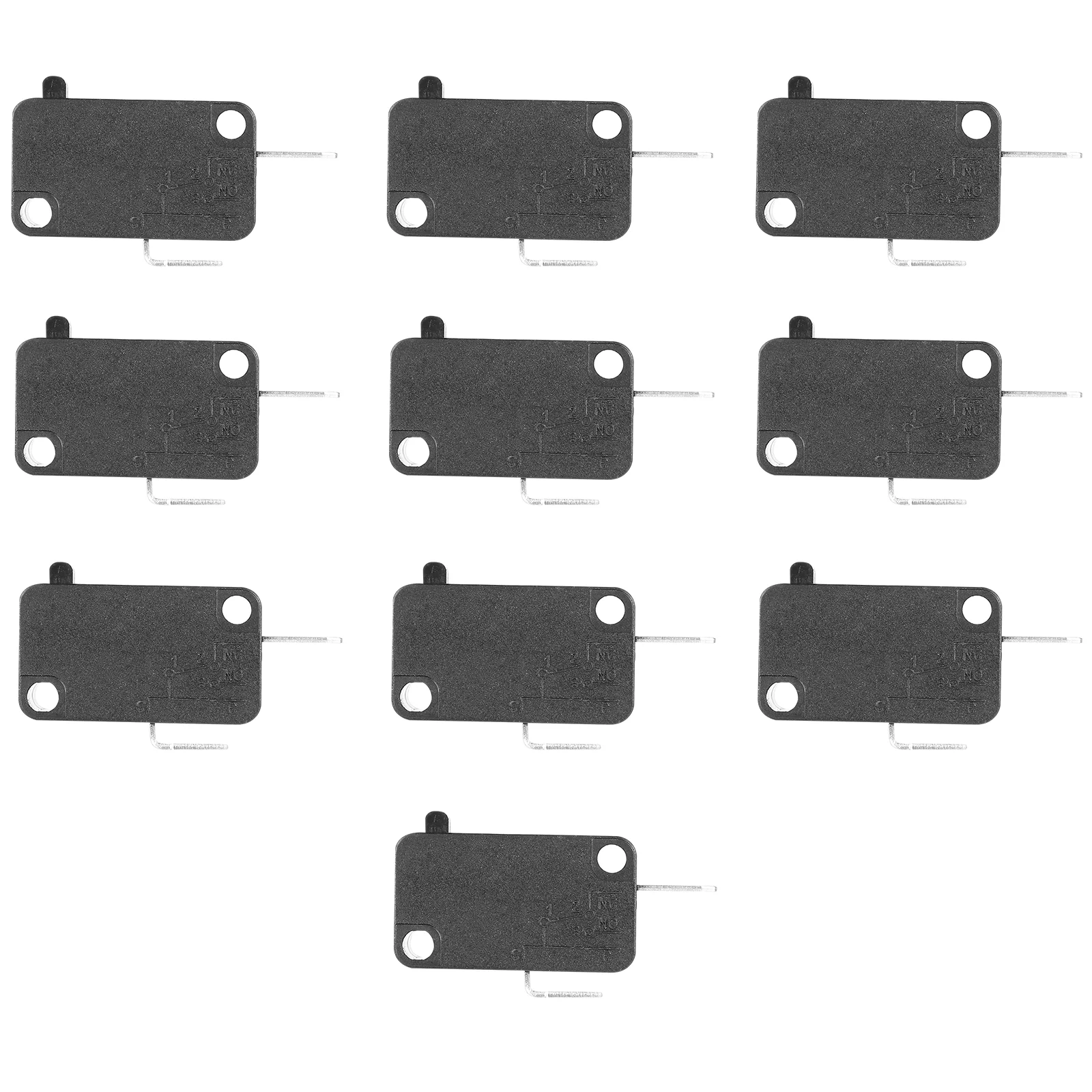 

10 Pcs Microwave Oven Switch Replacement Button Freezer 2 Pin Limit Abs 16a SPDT