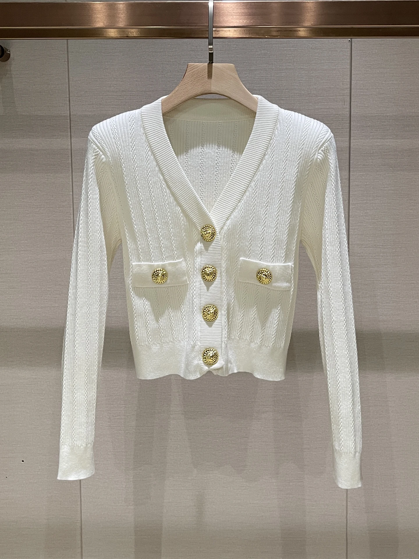 

Открытый кардиган Long Sve V-Ne, утягивающий белый топ для женщин, повседневная трикотажная одежда Ele, удобная, дышащая