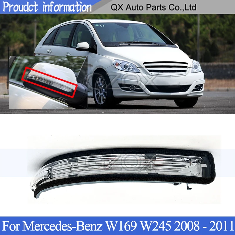 

CAPQX Outer Rearview Side Mirror Turn Signal Lamp light For Mercedes-Benz W169 W245 B180 B200 A180 2008-2011 Blinker Lamp Light