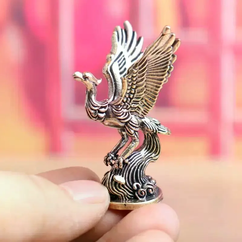 Ancient Qingluan Bird Model 1Pcs Mythical Divine Beast Fire Phoenix Home Decor Accent for Desk or Bookshelf