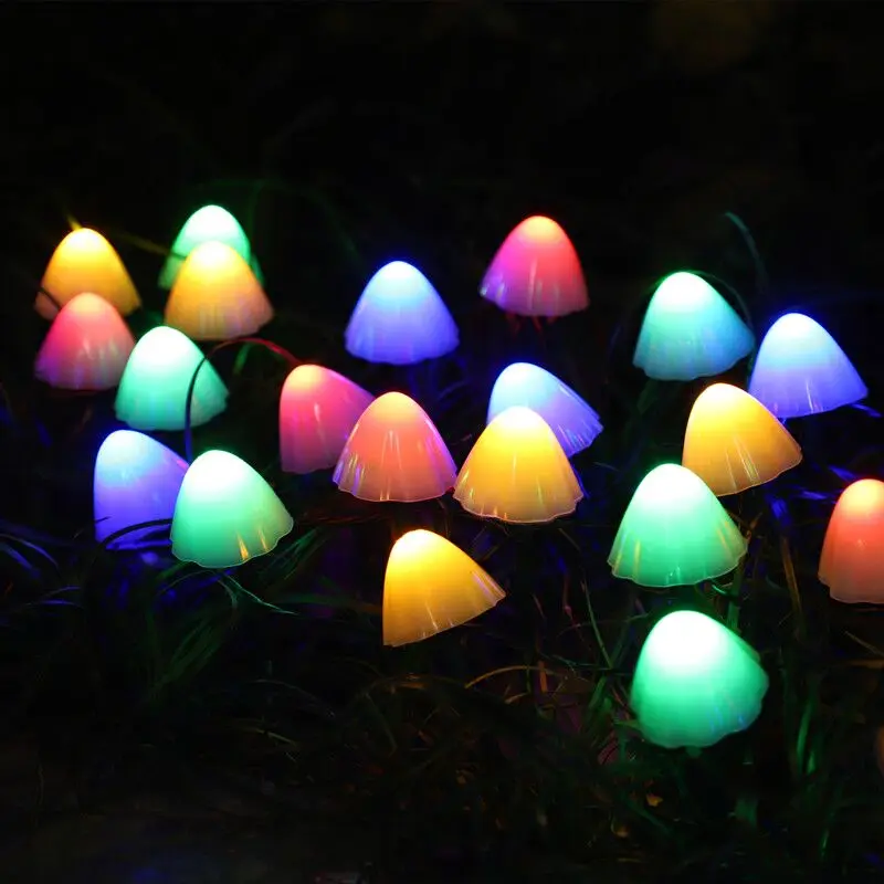 

LED Solar Outdoor Mushroom Garden Decoration Light IP66 Waterproof Garden Terrace Decoration Light Solar Battery Fairy Light