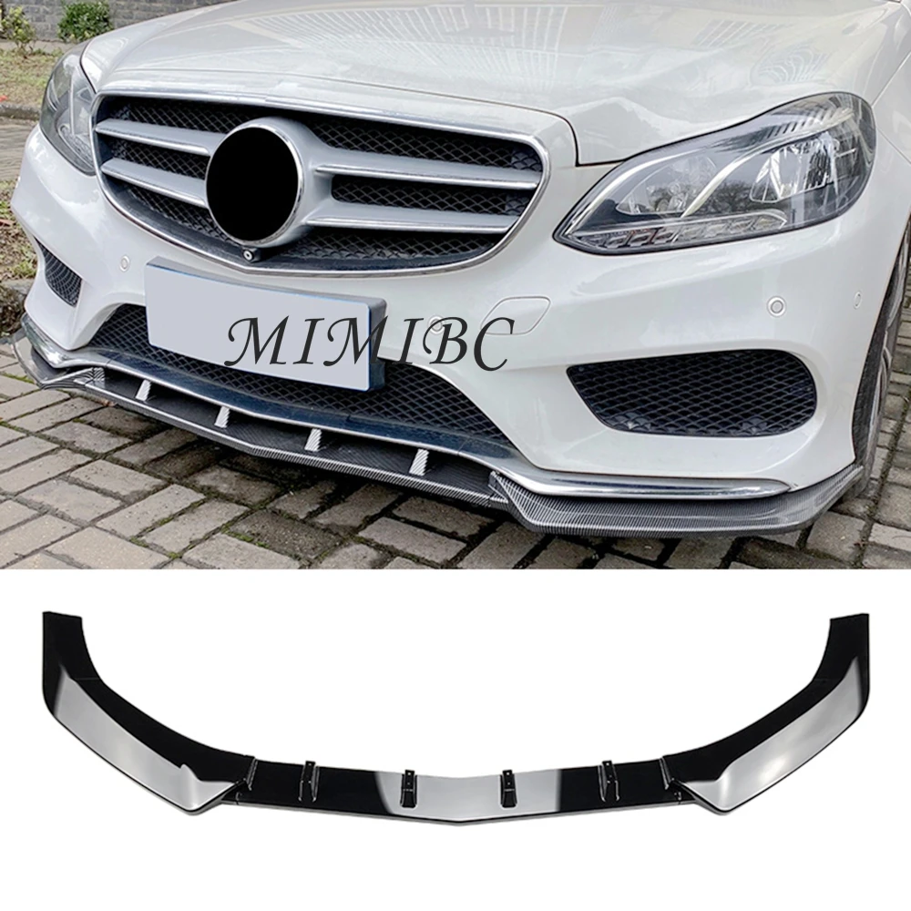 For Mercedes E-class 2013-2015 W212 AMG Coupe Line Car Front Bumper Spoiler Splitter Front Lip Shovel Lower Body Kit