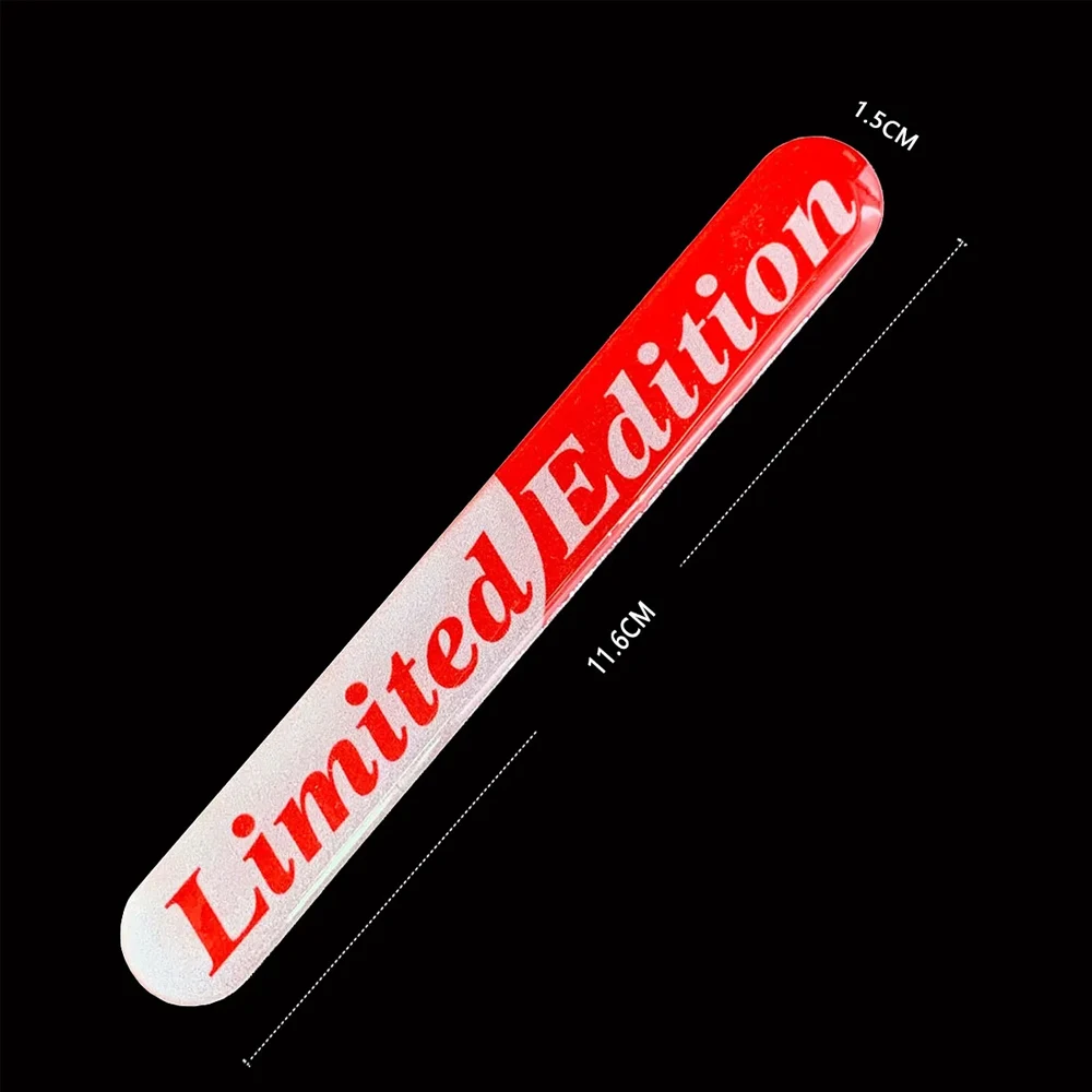 2PCS 3D Epoxy Resin Gel Reflective Motorcycle Stickers Moto Scooter Body Fuel Tank Limited Edition Logo Vinyl Accessories Decals