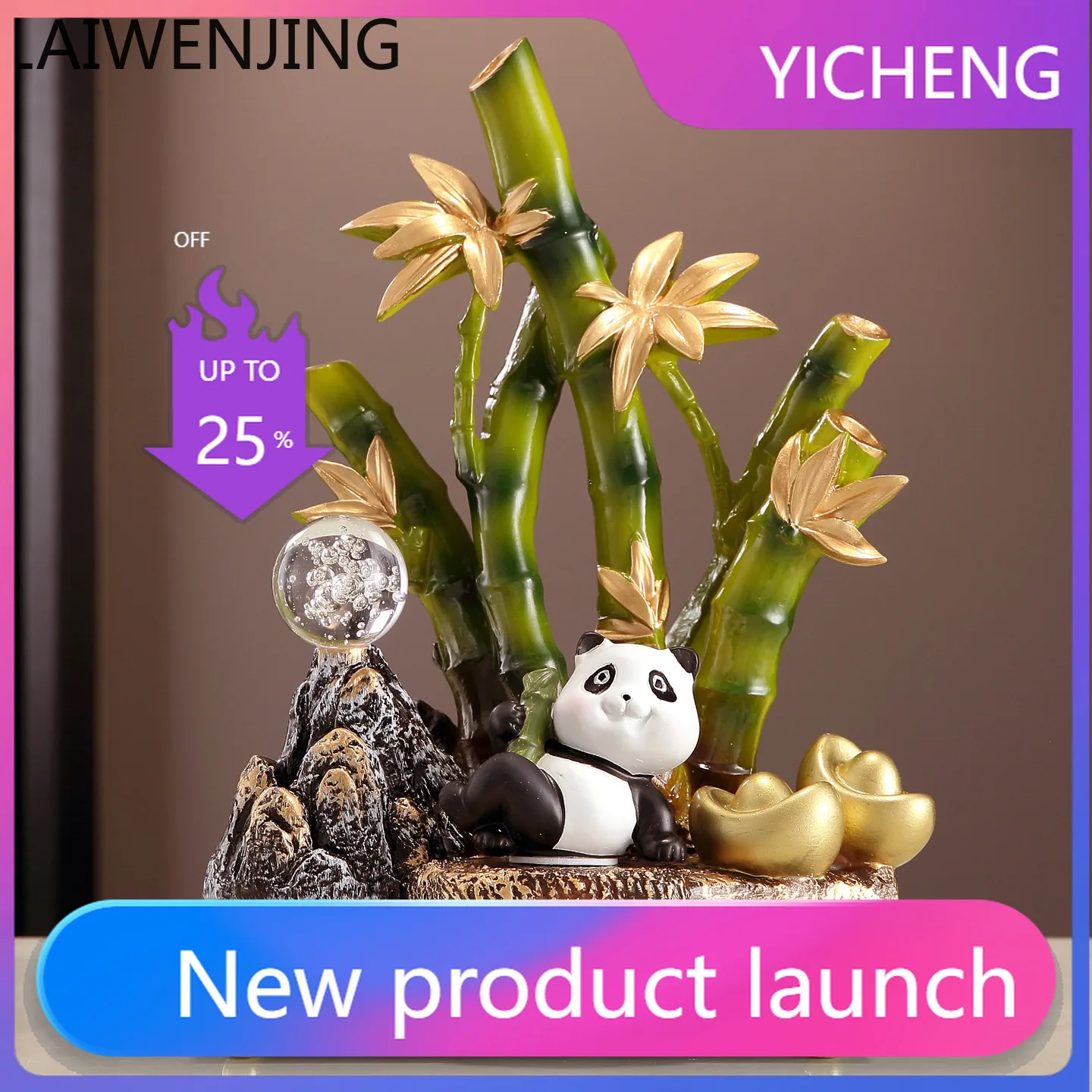 

Бамбуковый декор LYY Rising Panda: современный, простой, для офиса, подарок на новоселье