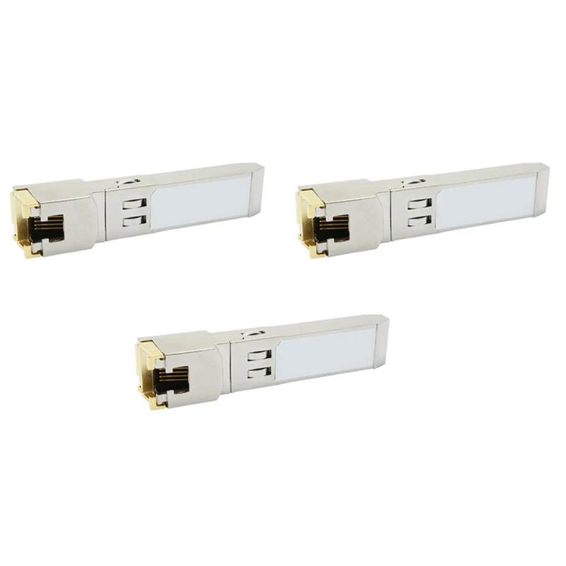 AT41 3X Gigabit RJ45 SFP Module 10/100/1000Mbps SFP Copper RJ45 SFP Transceiver Gigabit Ethernet Switch