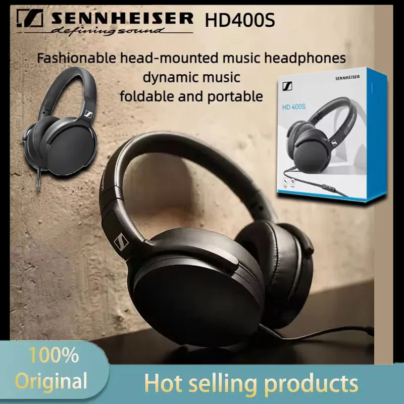 Auriculares Sennheiser HD 400S Over-Ear 2026 con Aislamiento de Ruido, Sonido Estéreo, Plegables, Deportivos, para Móvil, con Bajos Profundos