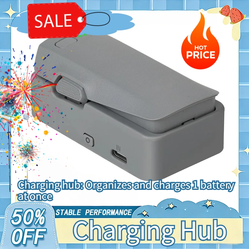 

Зарядное устройство-хаб для DJI NEO 2: Быстрое зарядное устройство-повербанк для 1 аккумулятора дрона DJI NEO 2, аксессуары