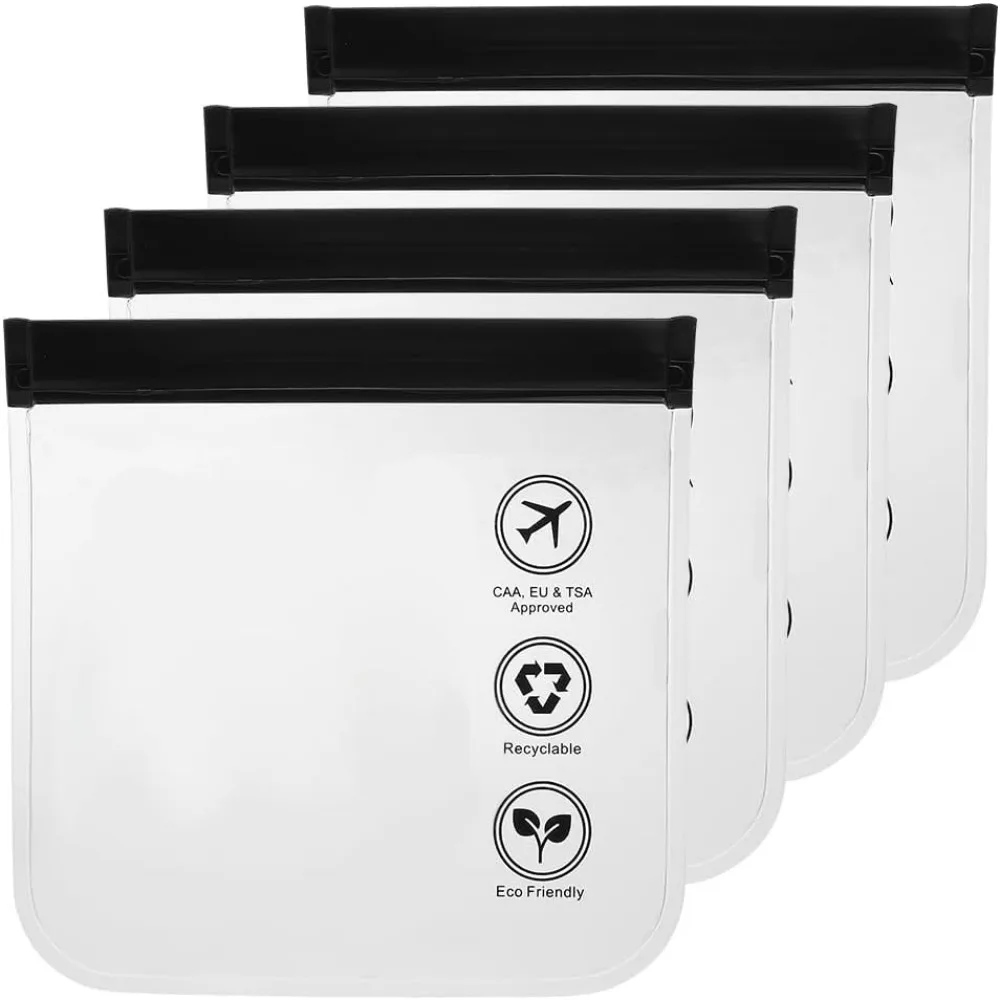 

5Pcs Clear Travel Toiletry Bag EVA Airport Security Liquid Bag 20 x 20cm TSA Approved Portable Travel Accessories Makeup