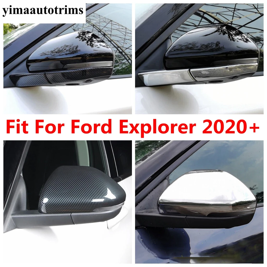 

Rearview Mirror Cap Strip Decoration Cover Trim For Ford Explorer 2020 - 2023 ABS Chrome / Carbon Fiber Accessories Exterior