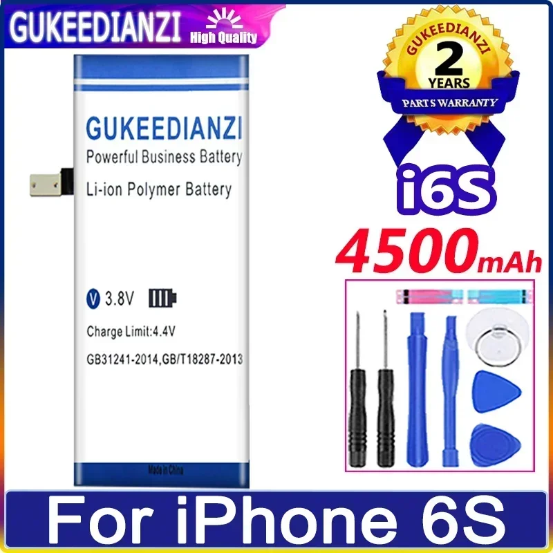 Batería recargable para teléfono móvil, 4500mAh, para IPhone 4S 5 5S 5C 6S 6 7 8 Plus IPhone6S 7Plus 8Plus 6SPlus de alta capacidad