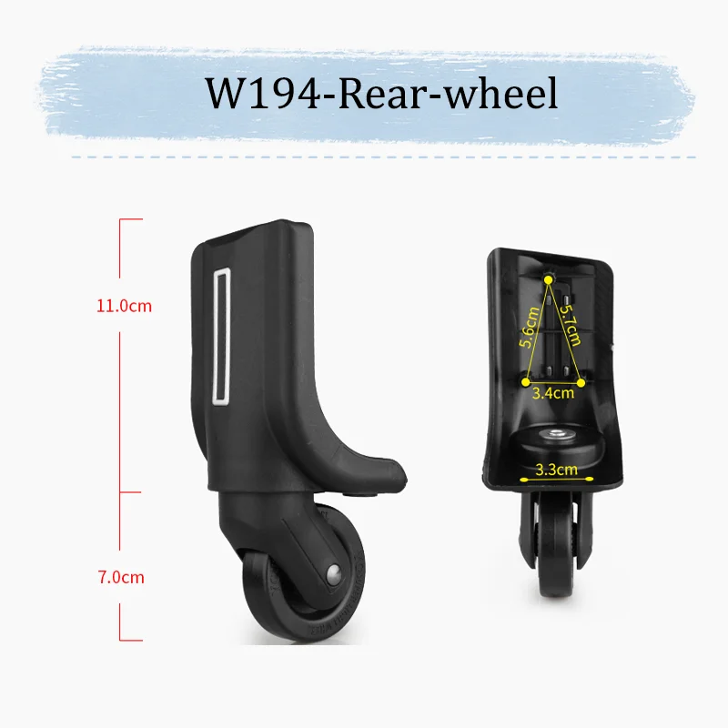 For W194  Silent & Wear-Resistant Luggage Wheels Replacement Parts 360° Rotating Replacement Wheels Universal Suitcase Wheels
