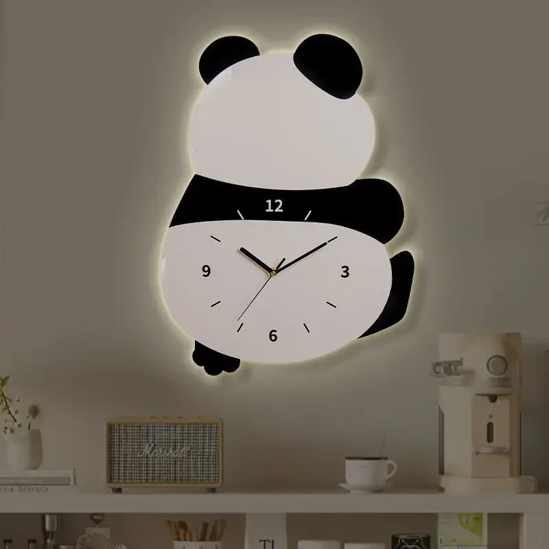 Wall Clocks Stylish Living Room LED Clock Silent Noiseless Watches with Light Luminous Modern Art Home Decoration for Bedroom