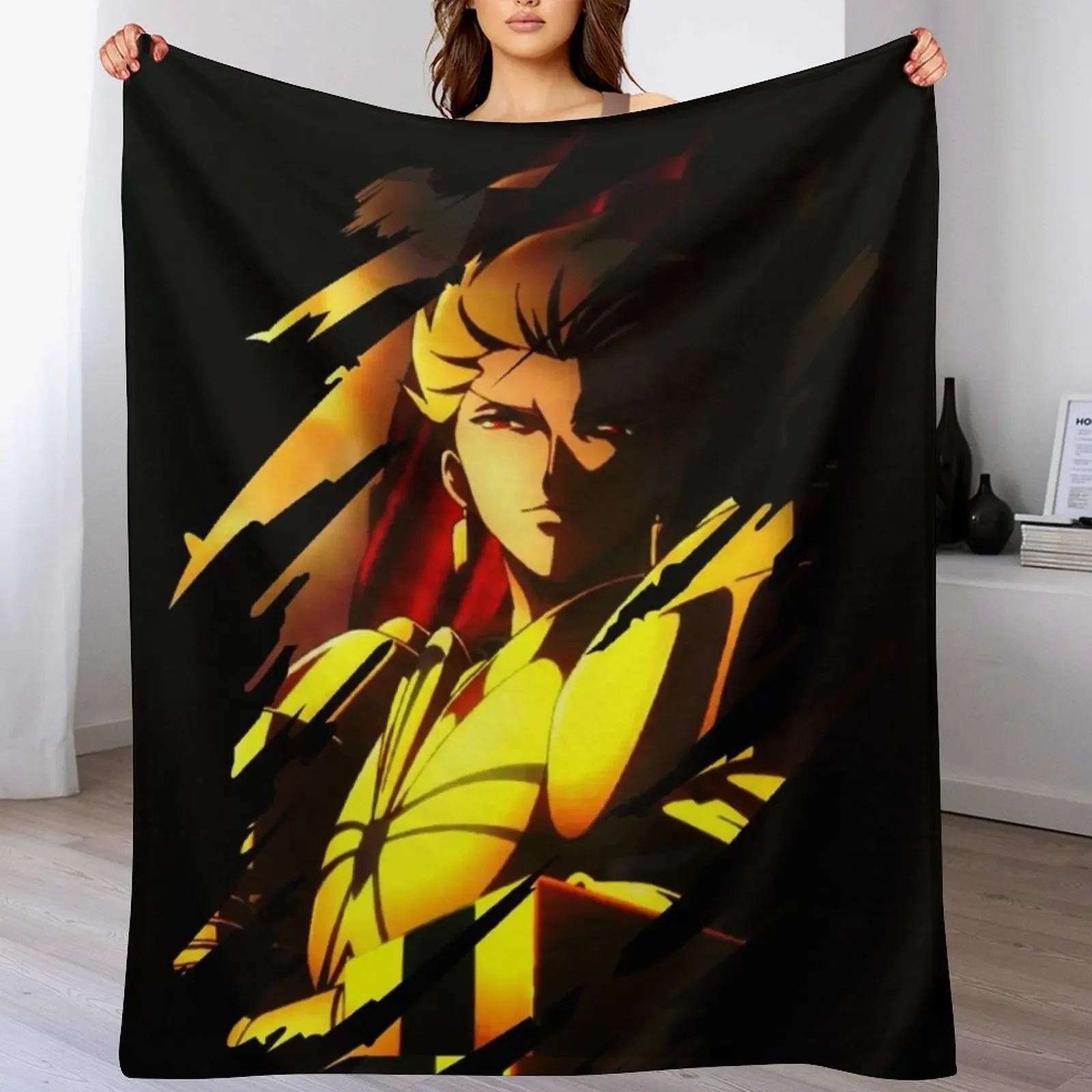 

Gilgamesh Fate Throw Blanket Blankets For Bed funny gift Blankets