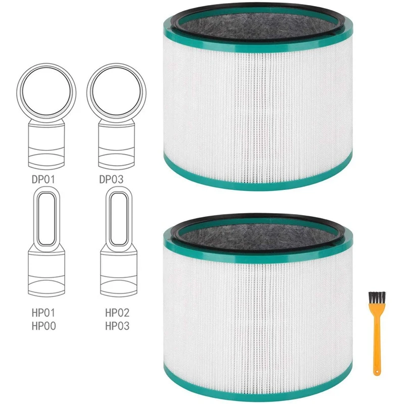 다이슨 퓨어 쿨 링크 교체용 HEPA 필터, DP01, DP02, 다이슨 퓨어 핫 앤 쿨 링크, HP01, HP02 부품용, 2 팩