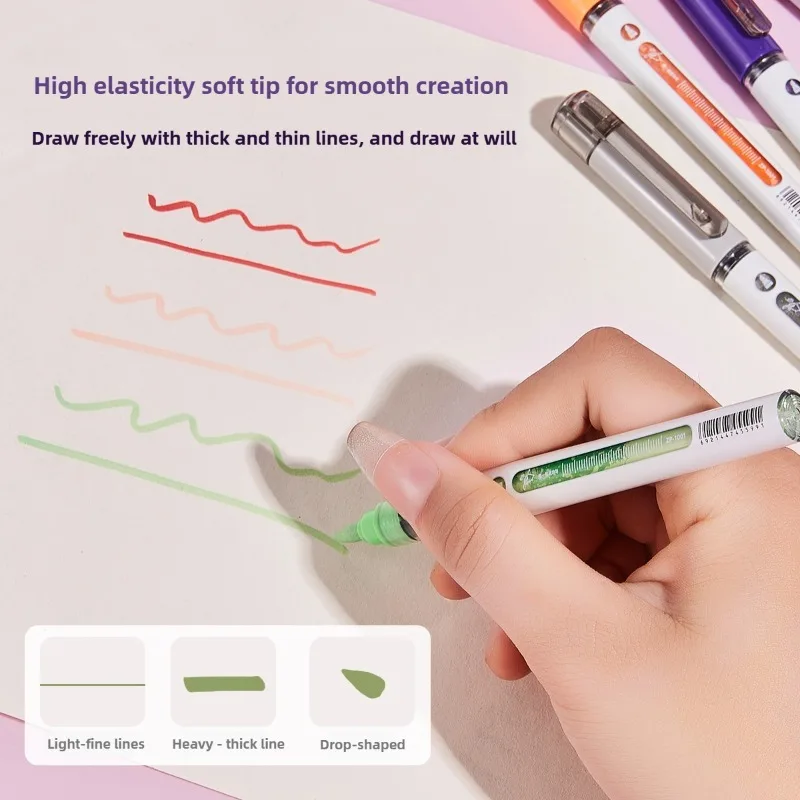 120/10 ألوان مباشرة السائل الاكريليك أقلام الطلاء فرشاة ماركر للرسم على الصخور حجر الزجاج لتقوم بها بنفسك لوازم الفن القرطاسية PK LANGUO