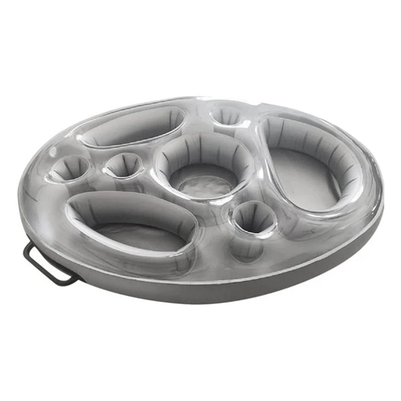 1 PCS Pool Air Mattress Water Food Drink Holder Summer Party Ring PVC Inflatable Floating Row