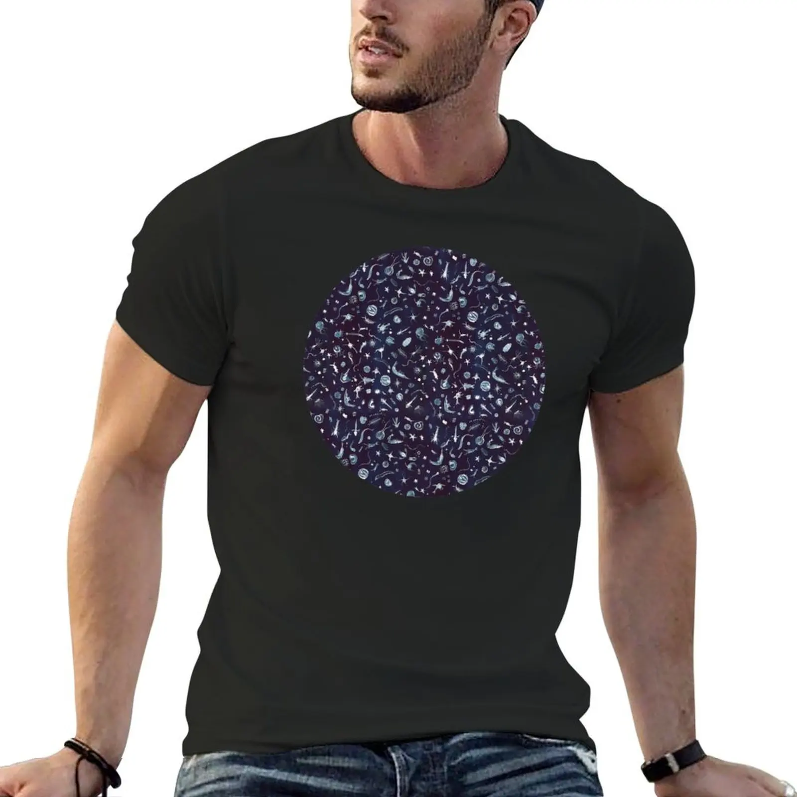 

Marine Plankton Pattern T-Shirt Short sleeve tee boys whites cute clothes vintage t shirt men
